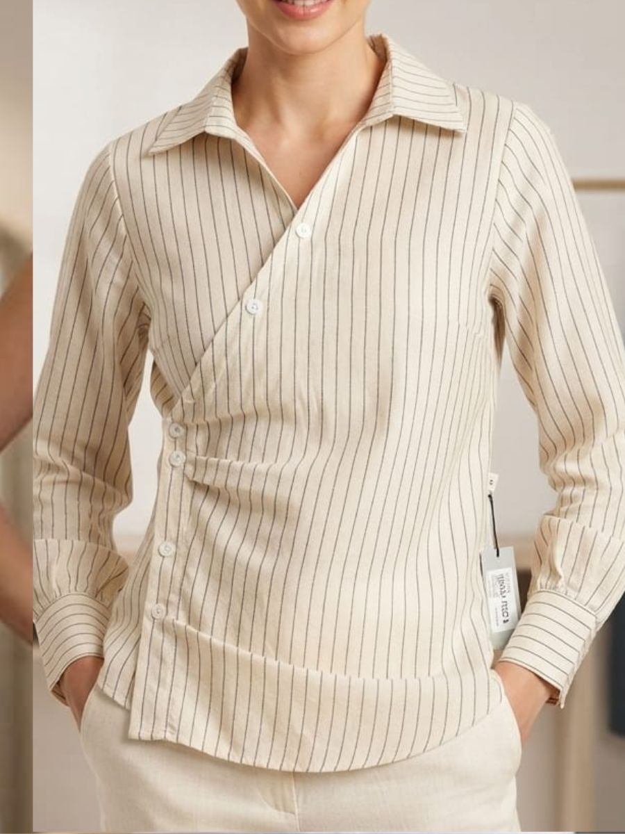 stripes formal top